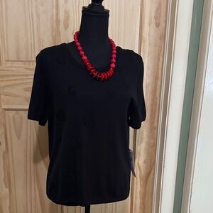 Koret Black Crew Neck Sweater Sz M